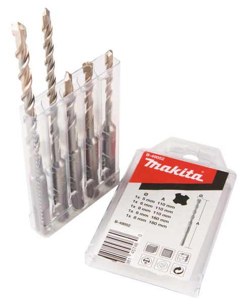 BETONGBORR MAKITA SDS+ 5-PACK 2SKÄR, STRL 5,6,8MM