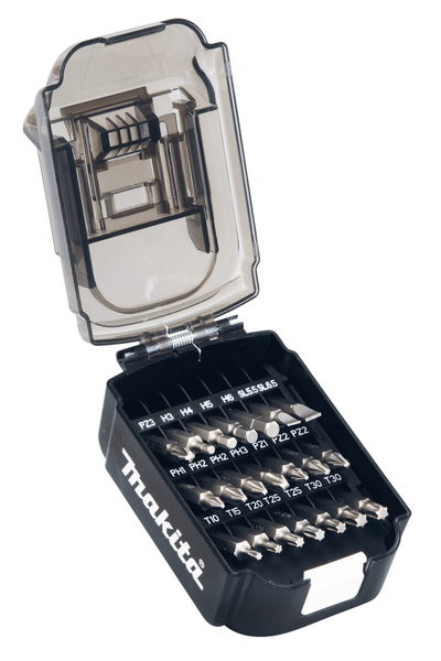 Ruuvikärkisarja Makita 21 osaa Torx/PH/PZ/SL/kuusio 50mm LXT akku pakkaus
