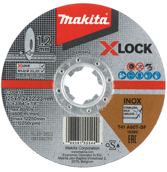 KAPSKIVA X-LOCK  A60T 125X1,2X22,23