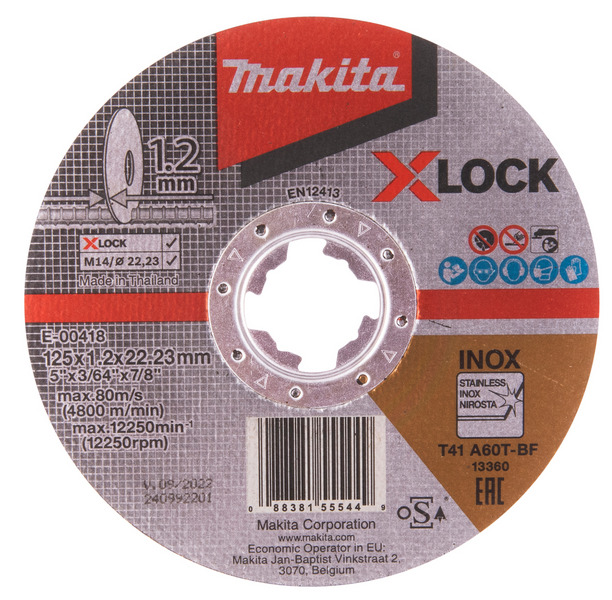 KAPSKIVA X-LOCK  A60T 125X1,2X22,23