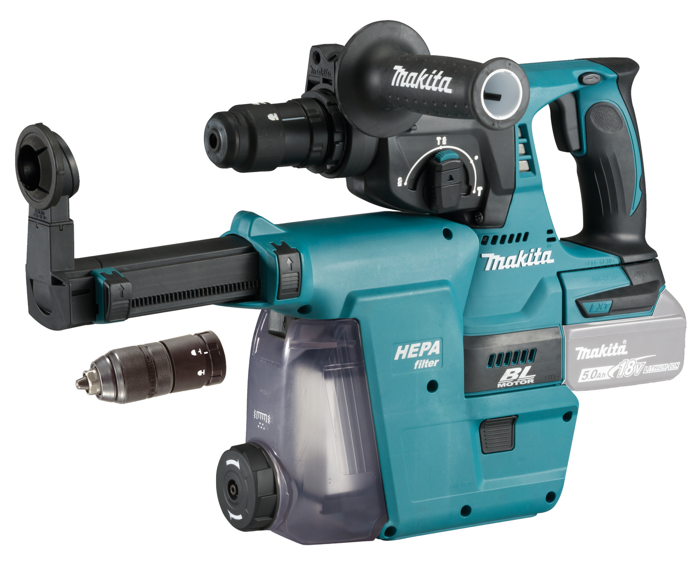 BORRHAMMARE MAKITA NAKEN 24MM 18V SOLO HEPA MAKPAC