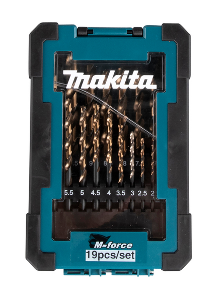 Metalliporanteräsarja Makita 19-osainen M-Force 1-10mm