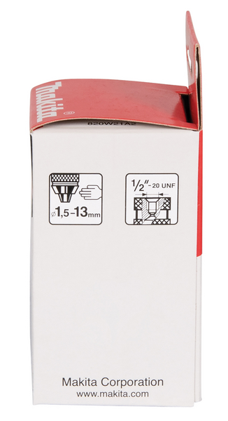 CHUCK MAKITA 20UNF 1,5-13MM 1/2T, DDF482-4 SAMT DHP482 DHP484