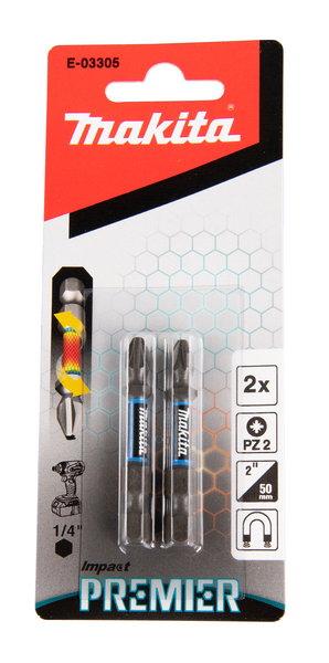 BITS MAKITA PZ2 IMPACT PREMIER, TORSION SLAGSKRUVDRAG 50MM 2ST