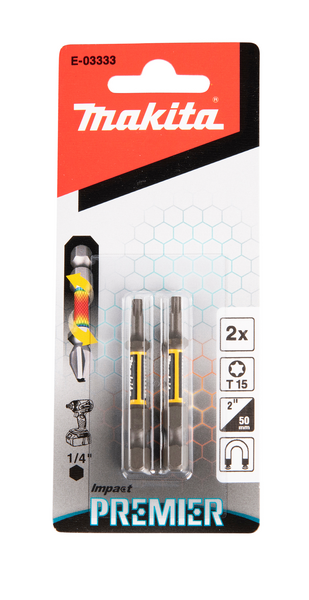 BITS MAKITA T15 IMPACT PREMIER, TORSION SLAGSKRUVDRAG 50MM 2ST