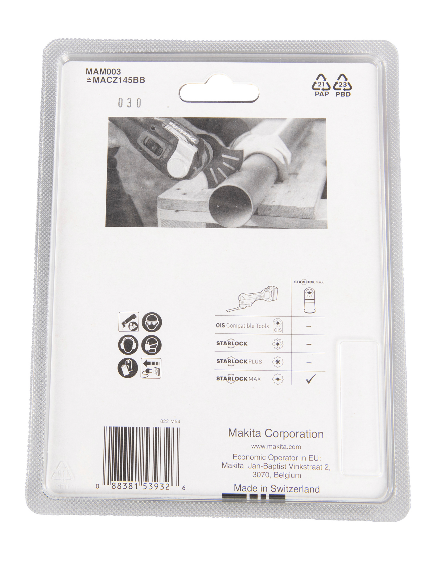 MULTIBLAD MAKITA STARLOCK MAX BIM TRÄ, MED SPIK 100X50MM