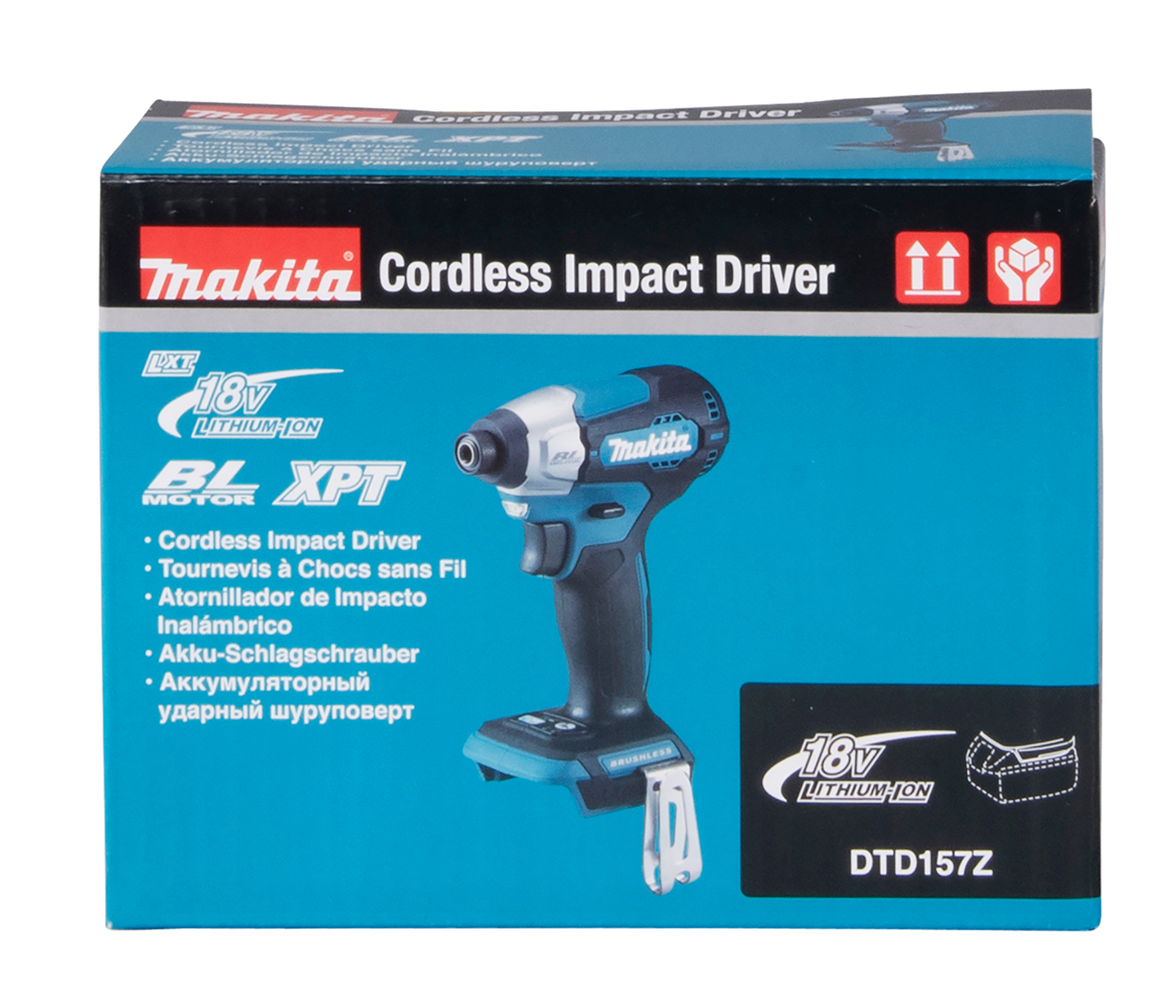 SLAGSKRUVDRAGARE DTD157Z MAKITA 18V 140NM 1/4T BL NAKEN