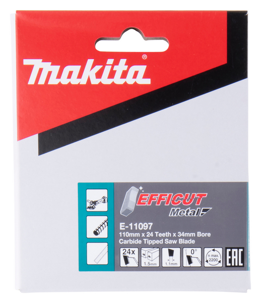 KAPKLINGA E-11097 MAKITA EFFICUT 110X34MM 24T DSC251