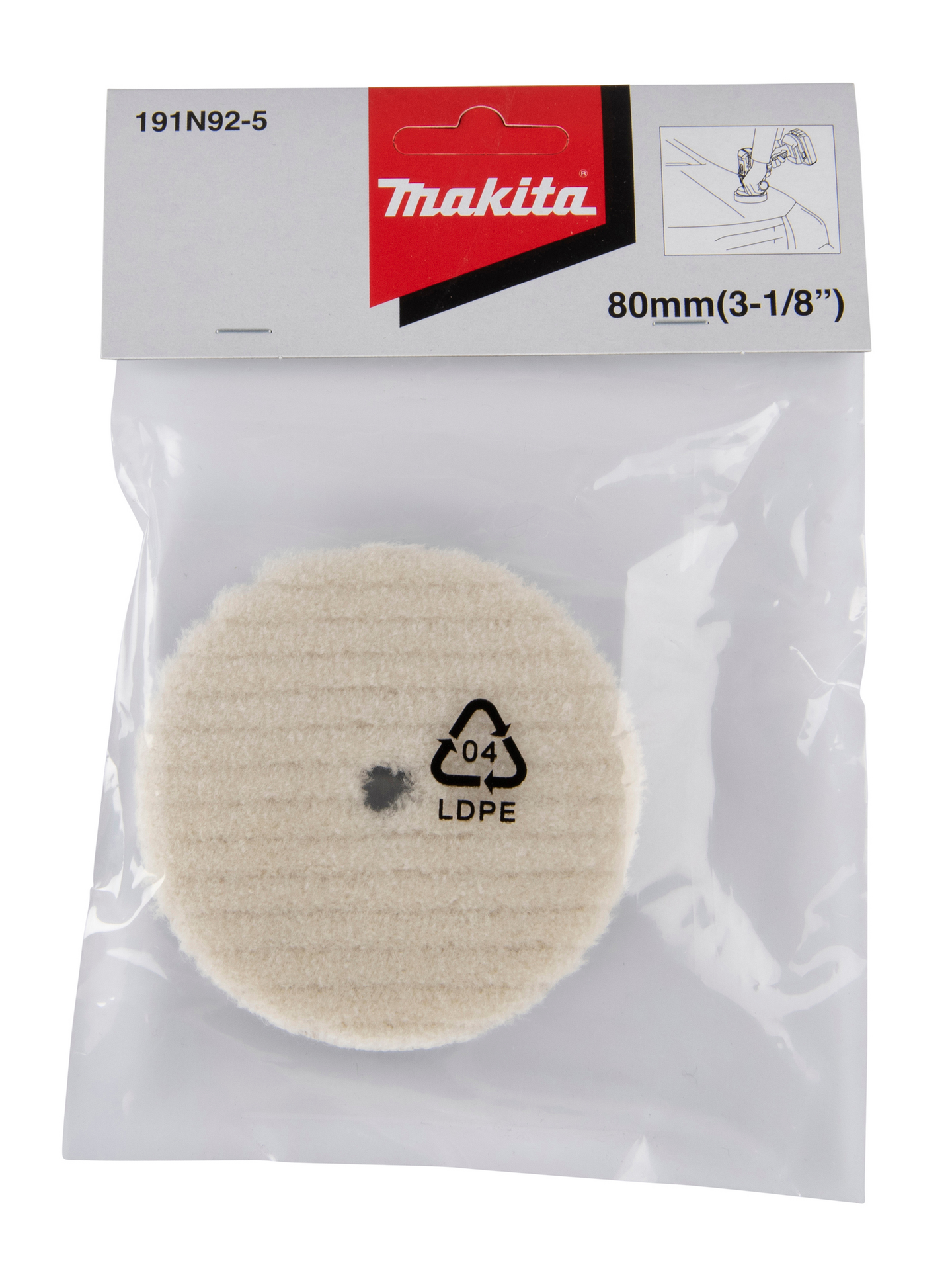 LAMMULLSHÄTTA 191N92-5 MAKITA TILL DPV300Z/PV301DZ 80MM