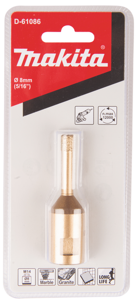Timanttiterä laatoille Makita 8mm (M14)