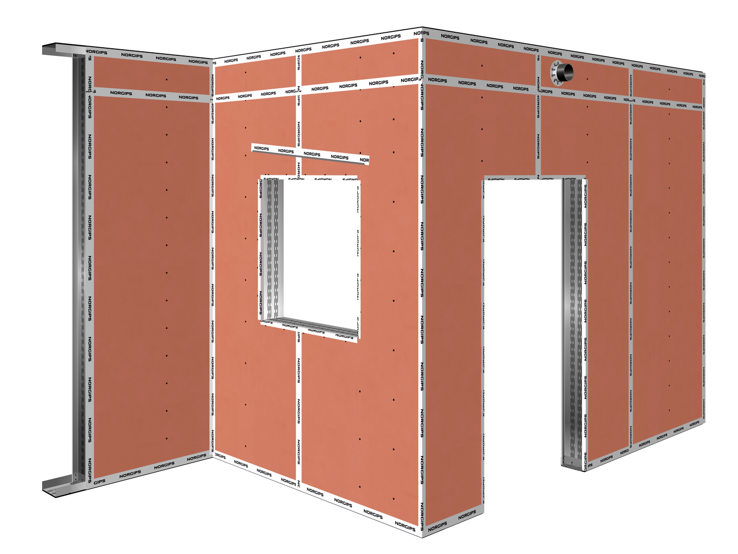 GIPSSKIVA NORGIPS 9MM 900X2700 UTV X9 44ST/BUNT