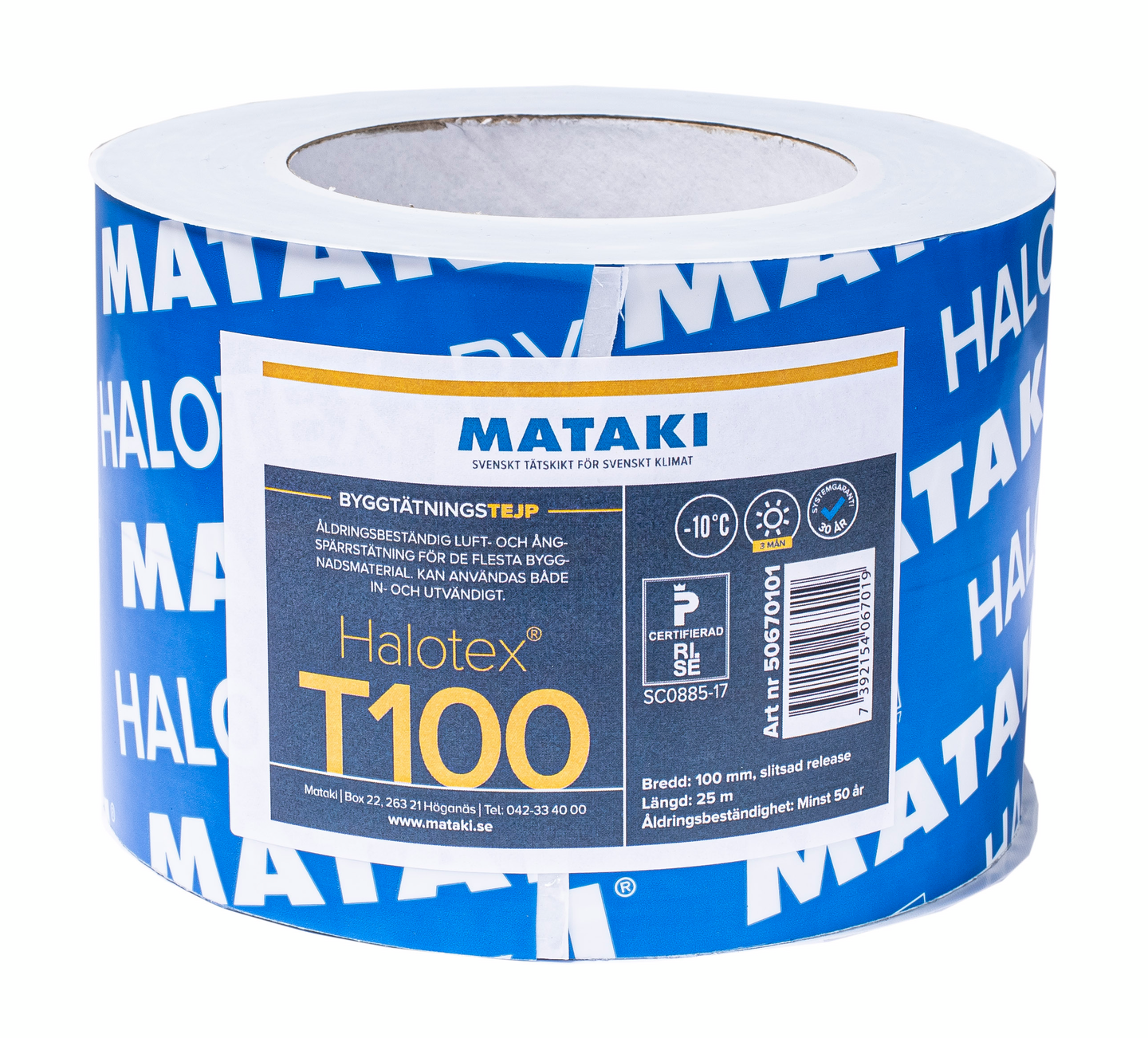 BYGGTÄTNINGSTEJP HALOTEX T100 100MMX25M