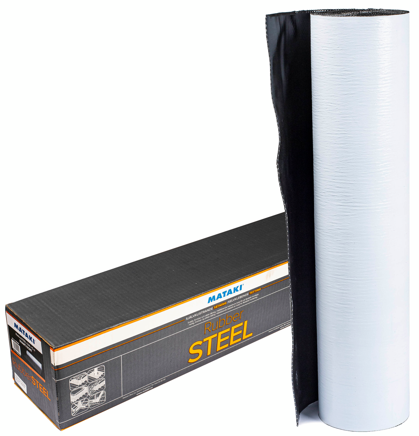 TÄTNING MATAKI RUBBERSTEEL SVART 0,56X5M
