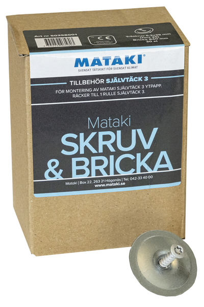 SKRUV&BRICKA TILL SJÄLVTÄCK 3 35MM (30 ST/FRP) MATAKI