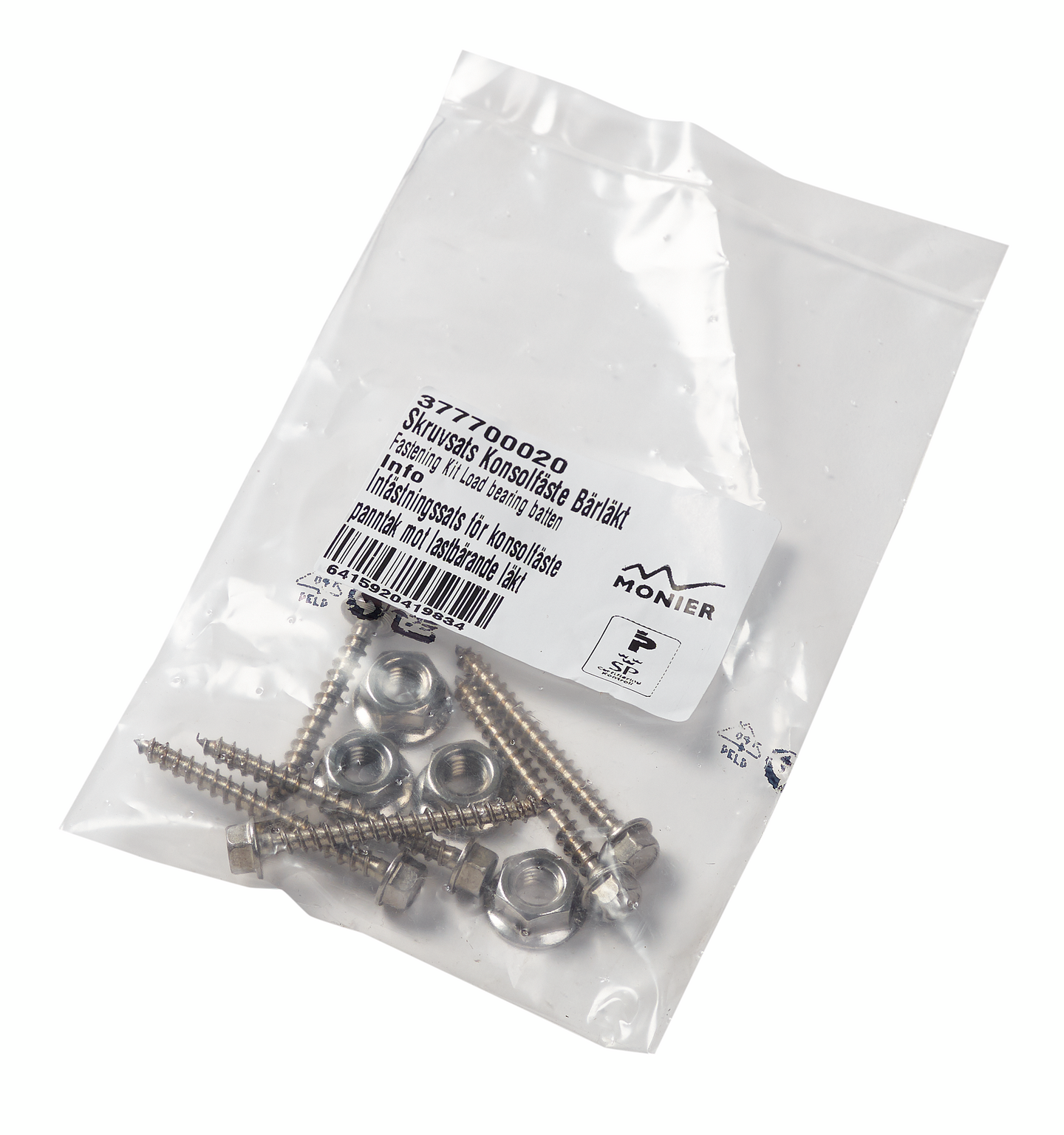 SKRUVSATS MONIER KONSOLFÄSTE BÄRLÄKT