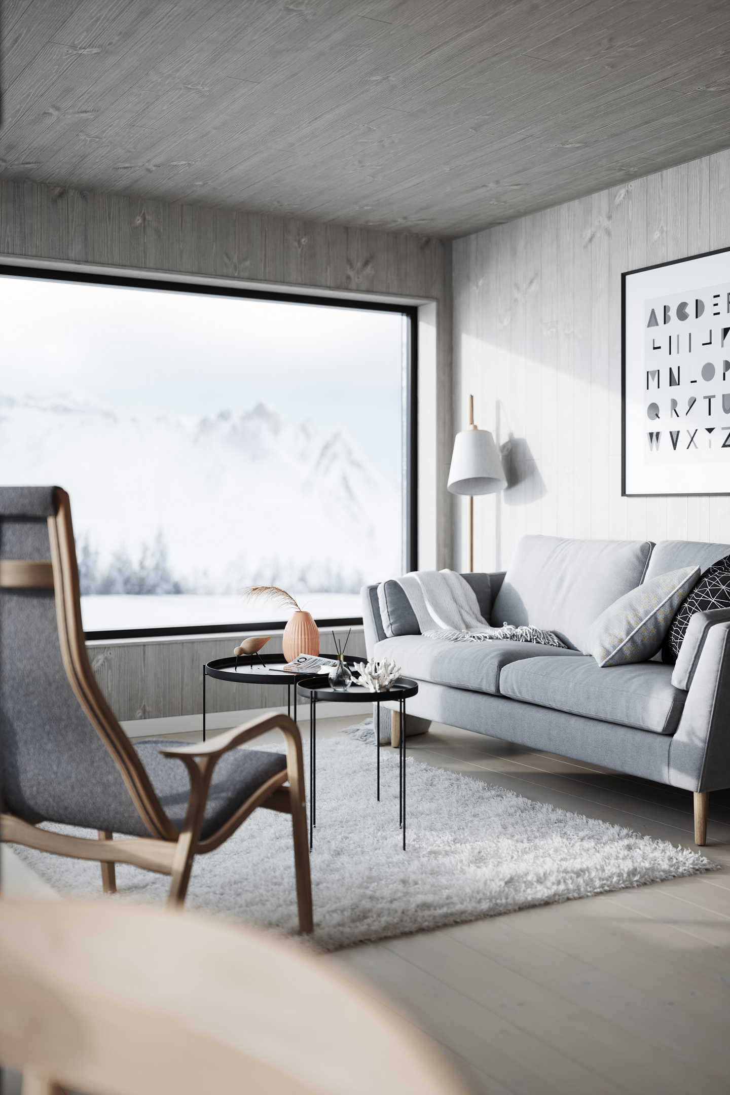 PANEL 15X118 SLSP BO SGRÅ 3539 BETSAD STENGRÅ 8% 8,93M/M²