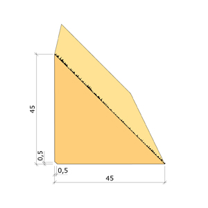 TREKANTSLIST 50X50 G4-2