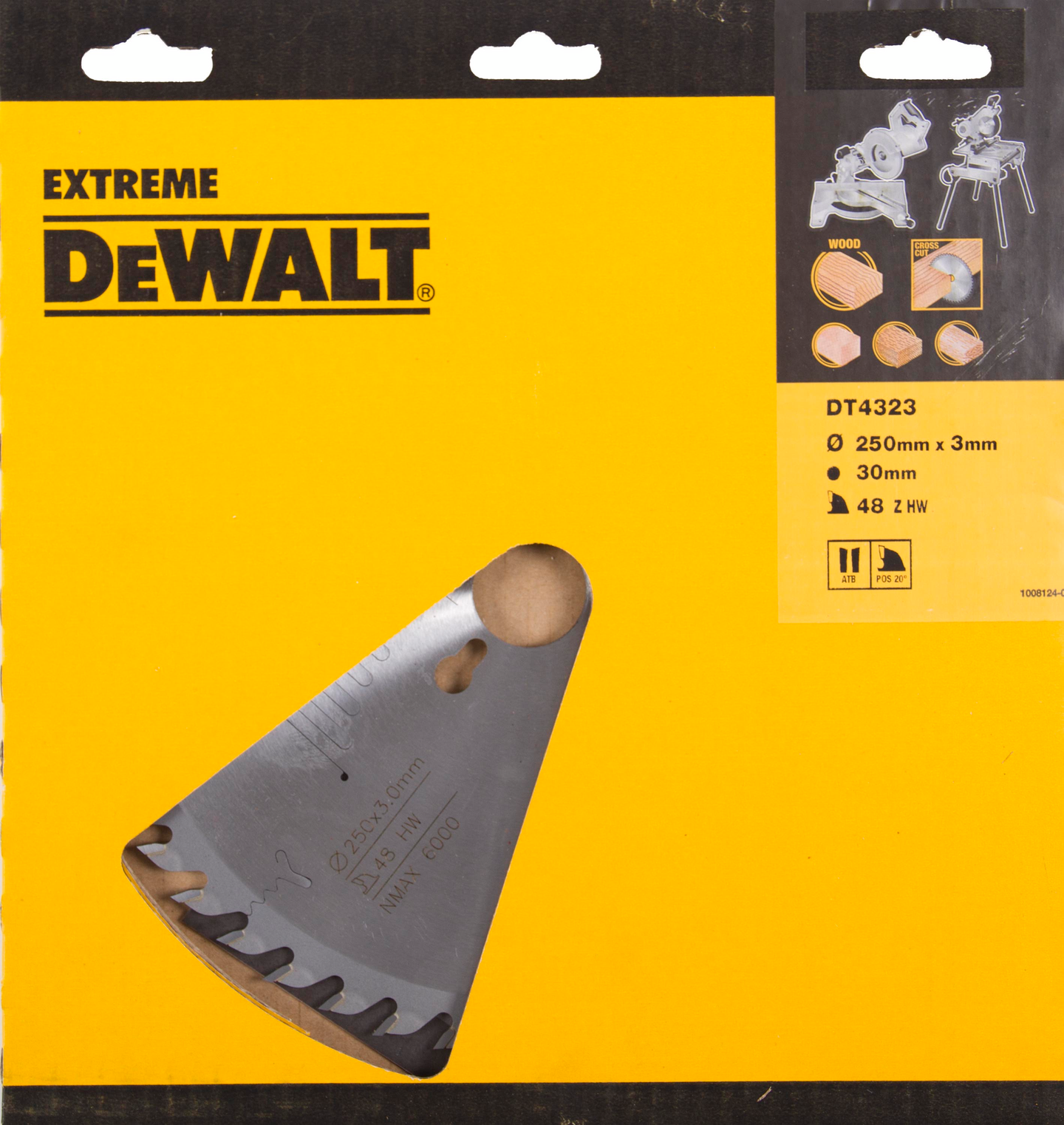 SÅGKLINGA DEWALT DT4323-QZ 250X30 T48, 250X30X48T ATB