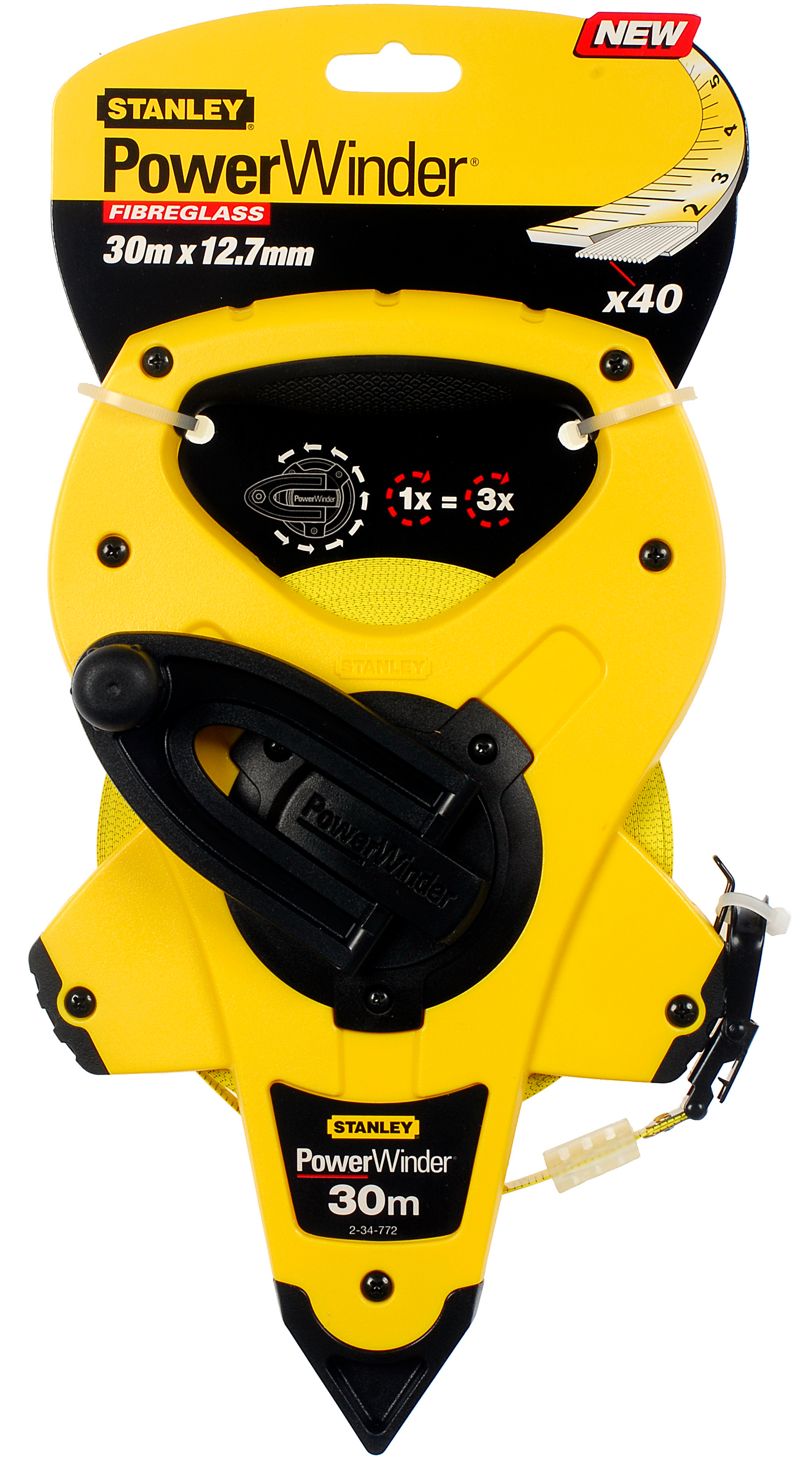 MÅTTBAND STANLEY 2-34-772 GLASFIBER POWERWINDER 30M