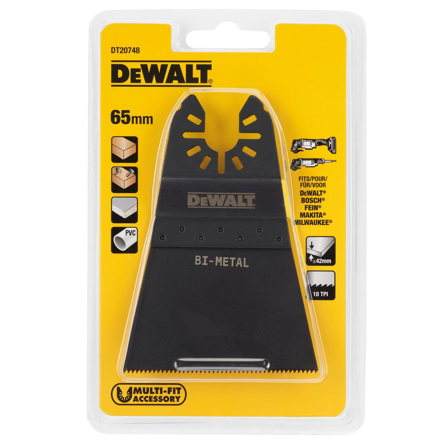 METALLBLAD DEWALT DT20748 MULTITOOL, 64MM