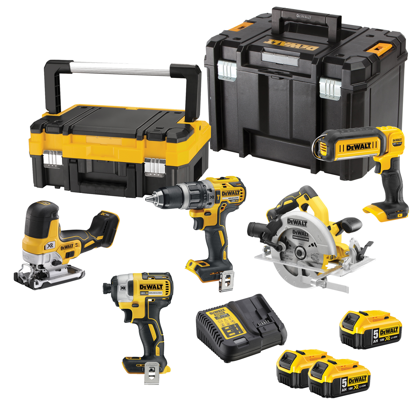 MASKINKIT DEWALT DCK500P3T 3X5,0AH 3XTSTAK 5DELAR 18V