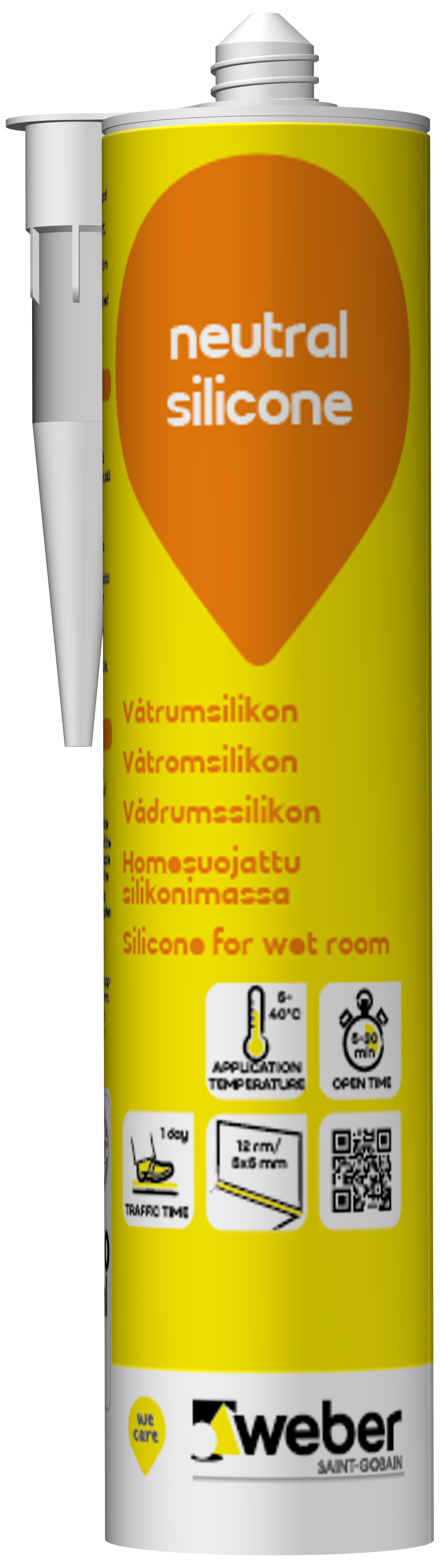 SILIKON NEUTRAL 10  310ML TRANSP VÅT