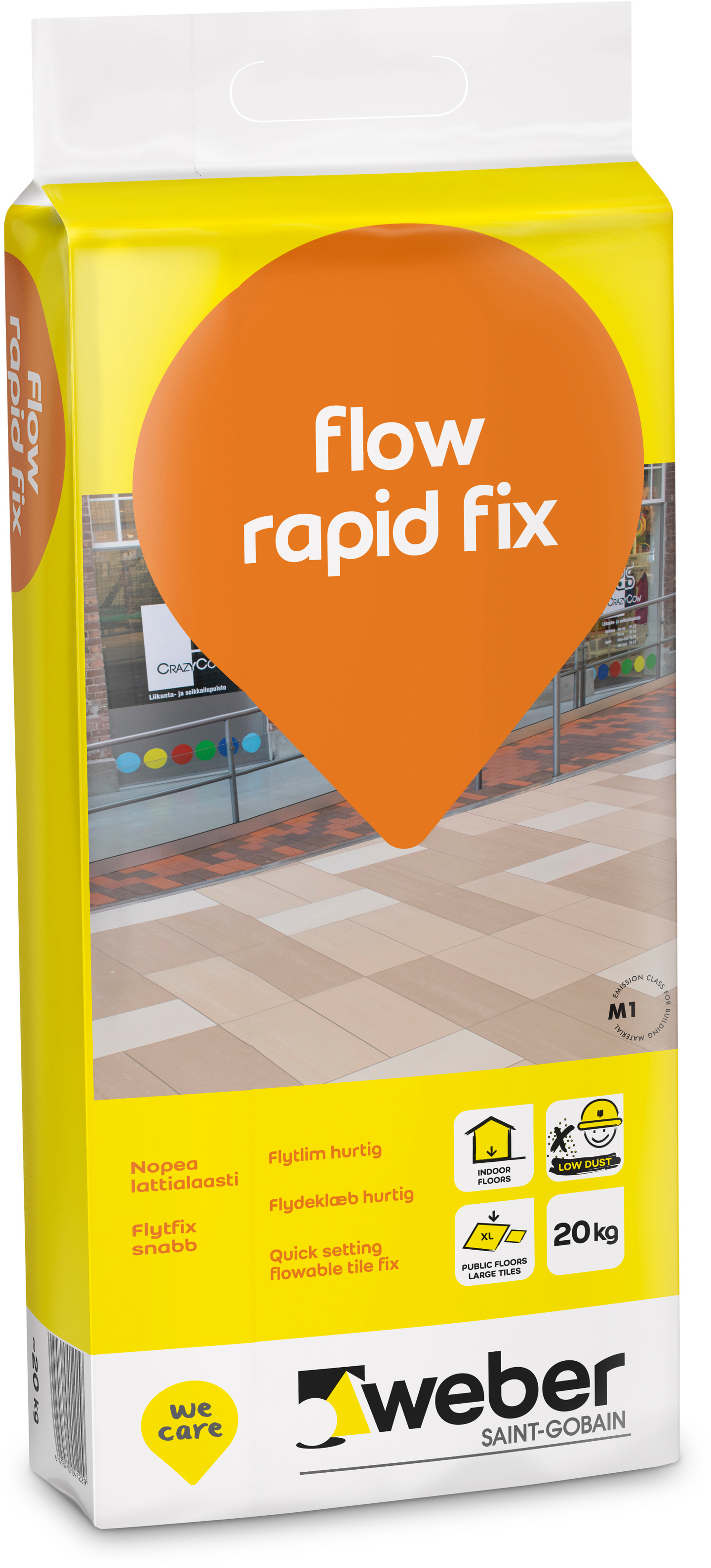 Lattialaasti Weber Flow Rapid Fix 20kg