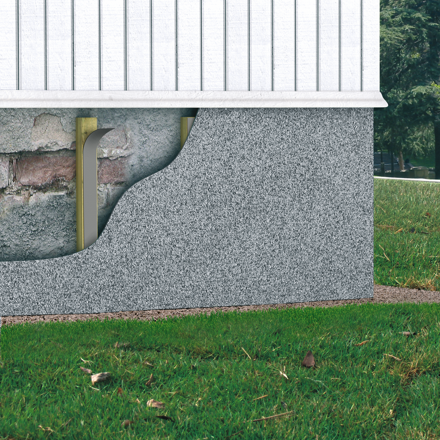 SOCKELSKIVA STENI 595X2395GRÅ TERRA GRÅ 1,425M²