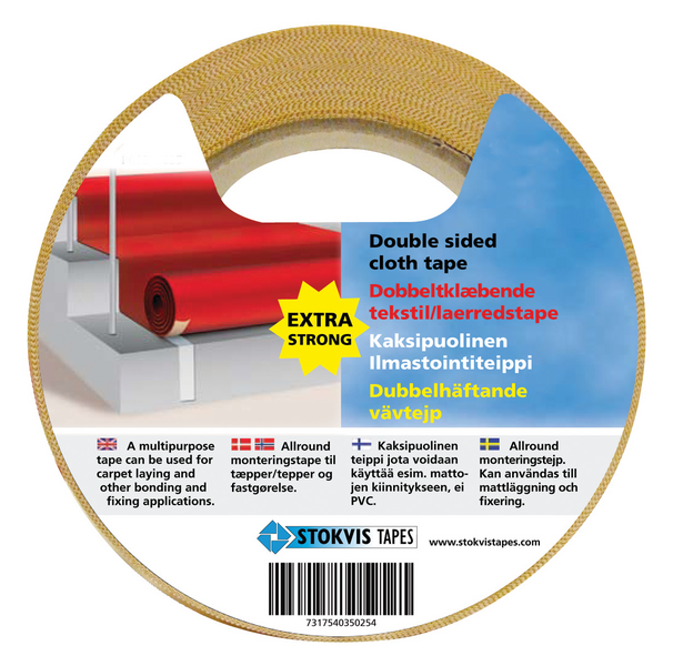 VÄVTEJP DUBBELHÄFT 50MMX25M STARK