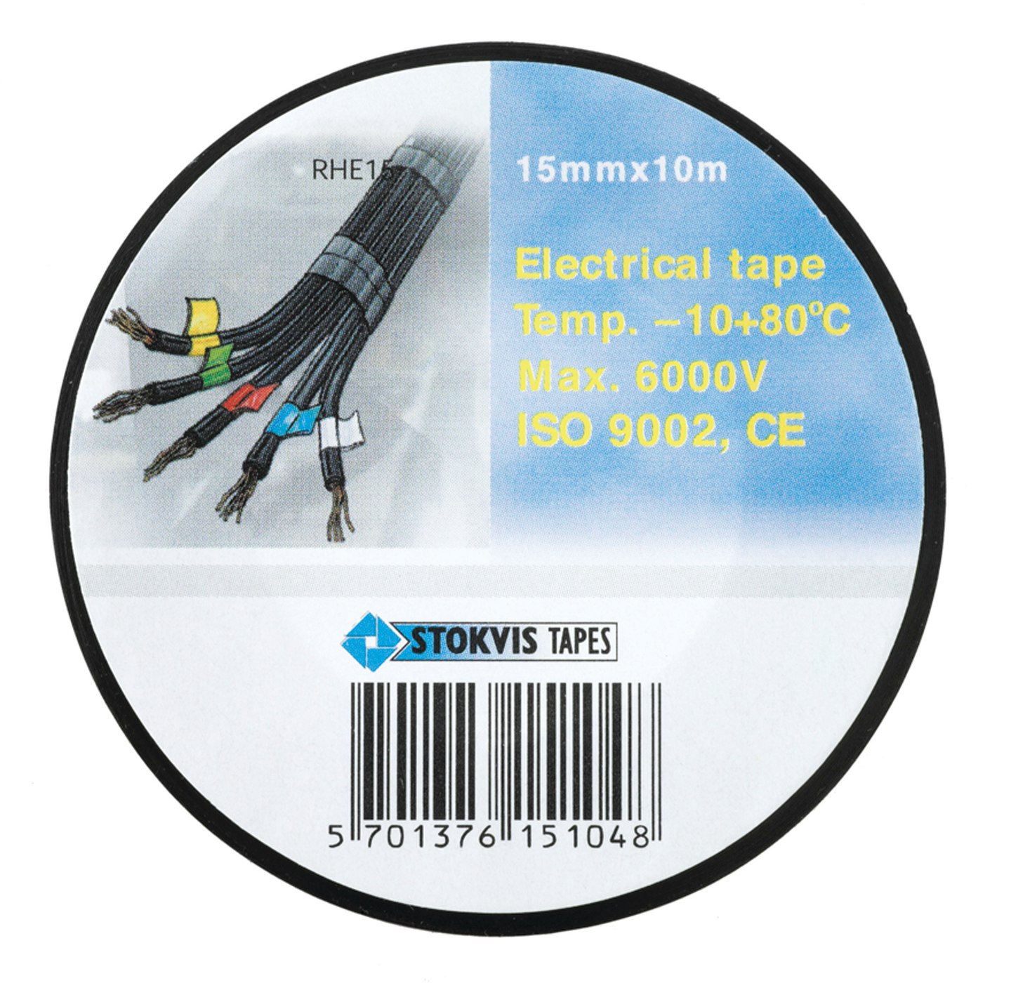 ELTEJP GUL/GRÖN 15MMX10M 15MMX10M