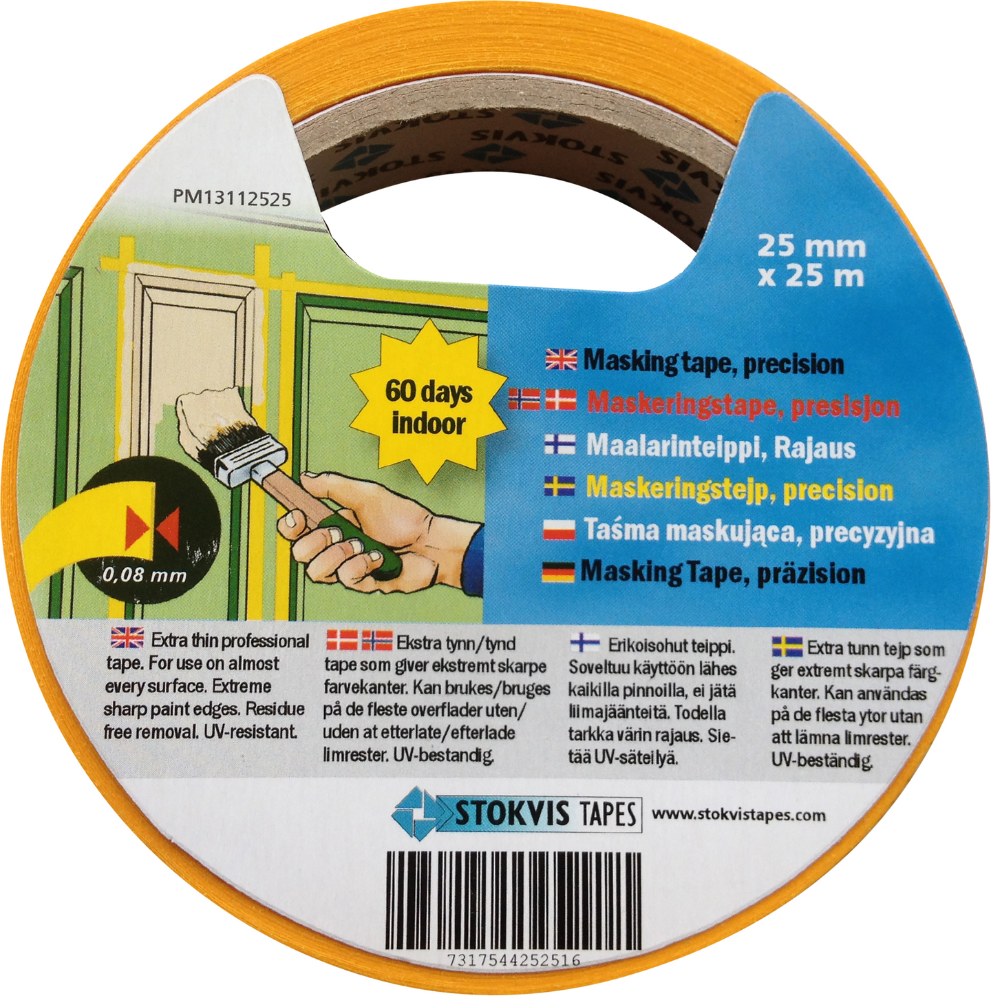 MASKERINGSTEJP PRECIS 25MMX25M