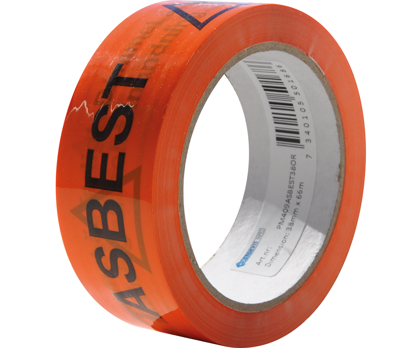 VARNINGSTEJP ASBEST ORANGE 38MMX66M