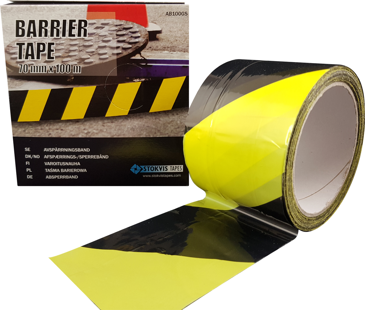 AVSPÄRRNINGSBAND G/S 70MM 100M