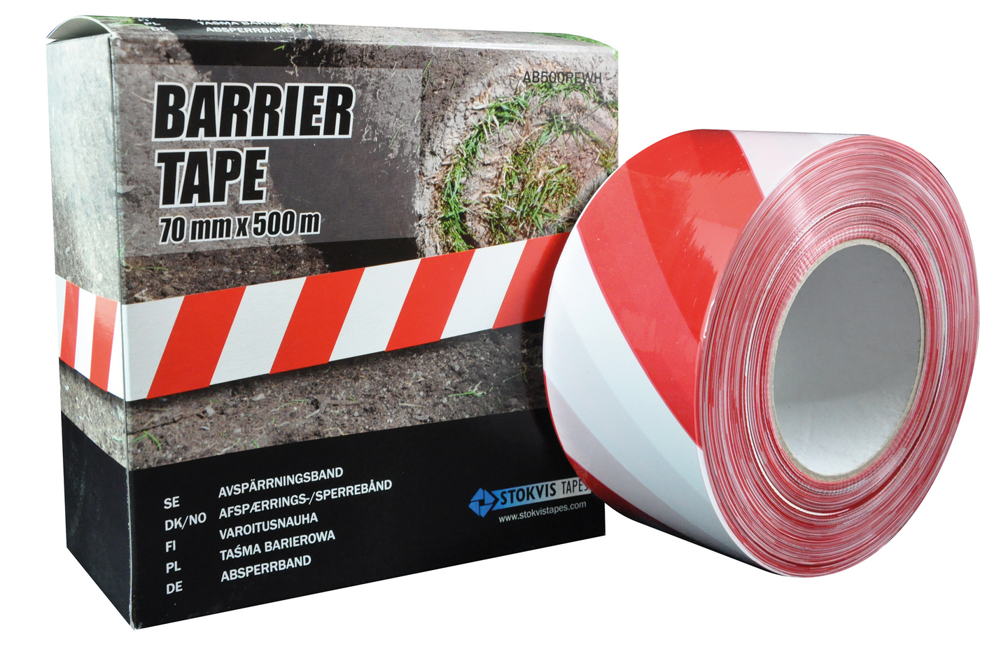AVSPÄRRNINGSBAND R/V 70MM 500M plint