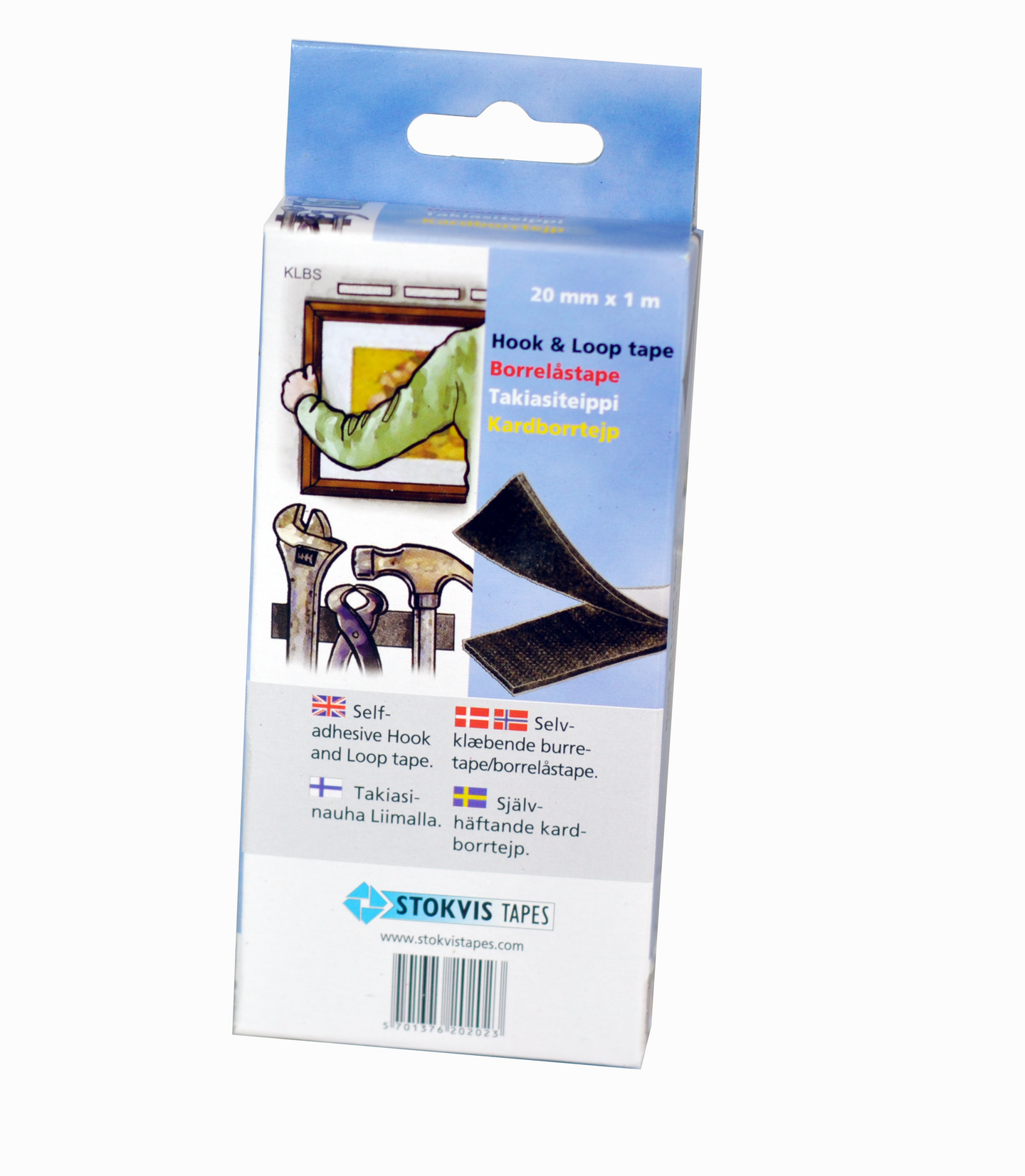 KARDBORRETEJP 20X1000MM SVART