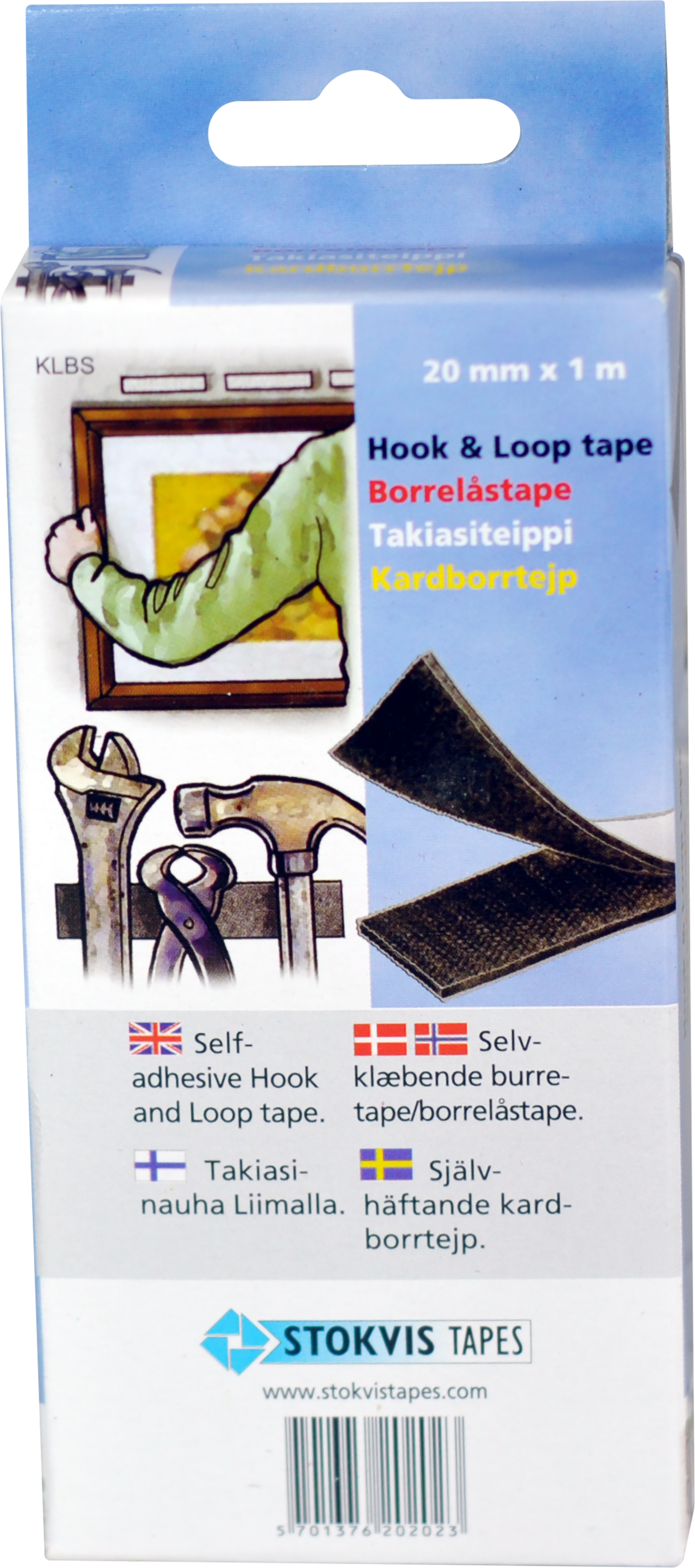 KARDBORRETEJP 20X1000MM SVART