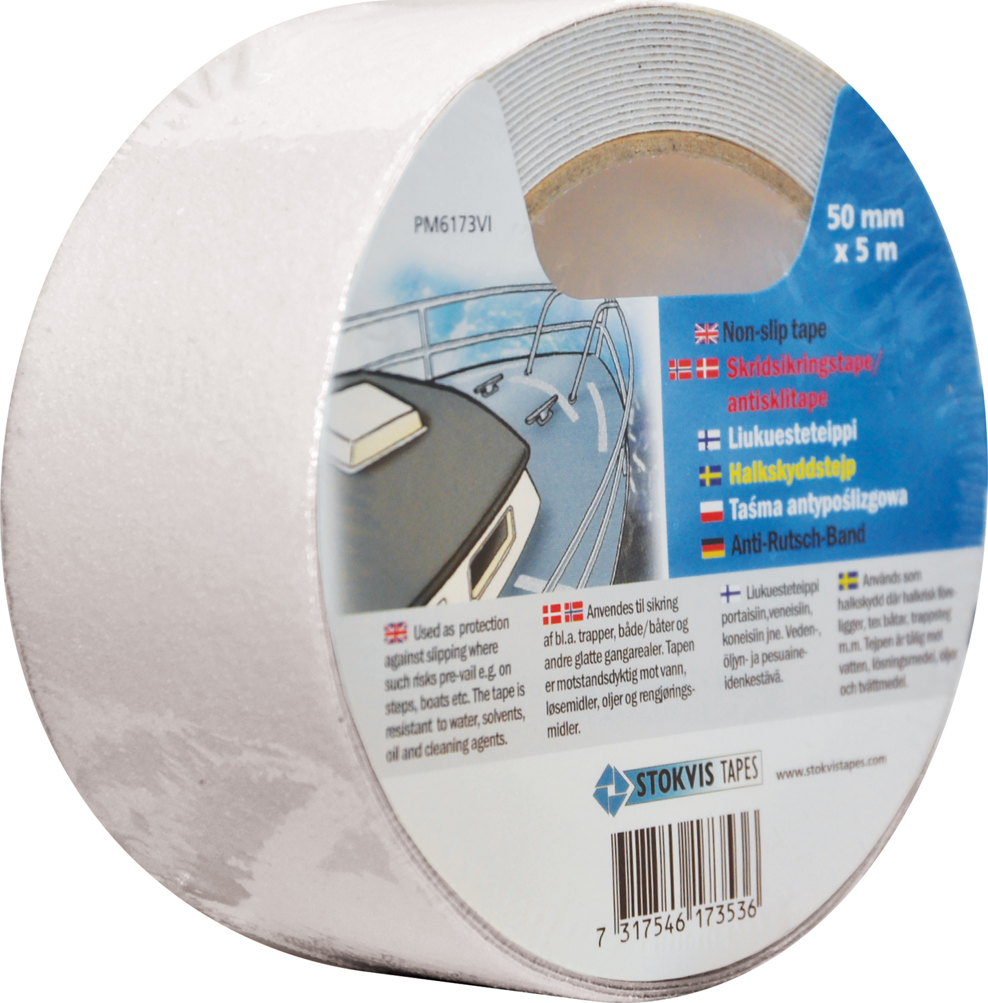 HALKSKYDDSTEJP STOKVIS VIT 50MMX5M 50MM X 5M