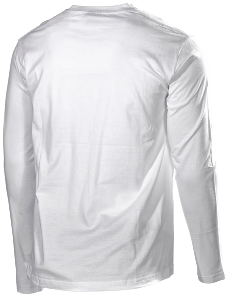 T-SHIRT 628B LÅNGÄRM VIT M 100% BOMULL