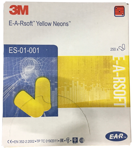 HÖRSELPROPP EAR-SOFT-GUL 3M PLASTFÖRPACKNING