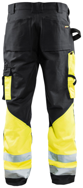 Riipputaskuhousut Blåkläder Hi-Vis 152918609933 musta-keltainen