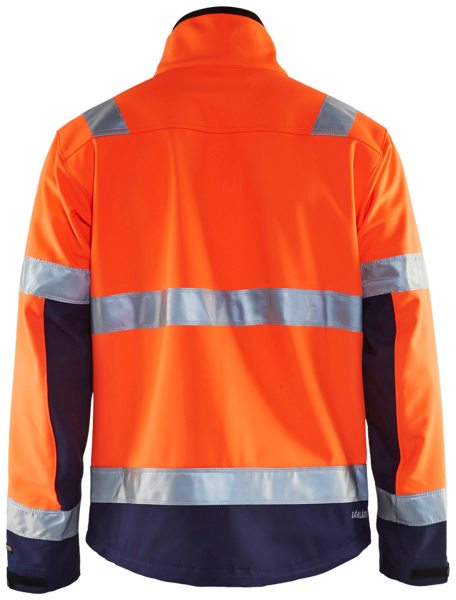 Softshell-takki Blåkläder Hi-Vis 490025175389 oranssi-tummansininen