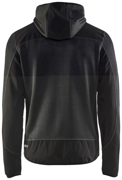 Softshell-takki Blåkläder neulottu 493021179799 tummanharmaa-musta