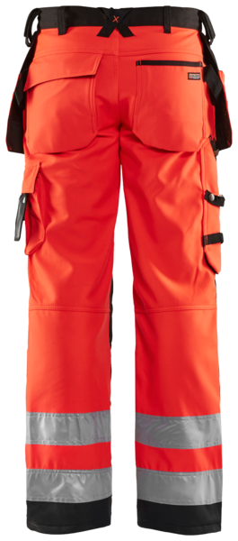 Riipputaskuhousut Blåkläder Hi-Vis 156725175599 Softshell punainen