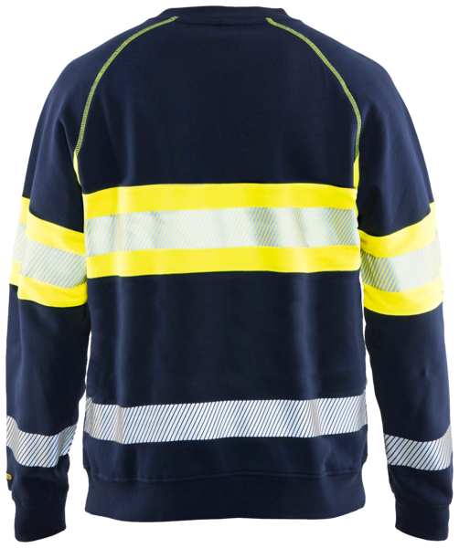 Collegepaita Blåkläder Hi-Vis 335911588933 mariininsininen-keltainen