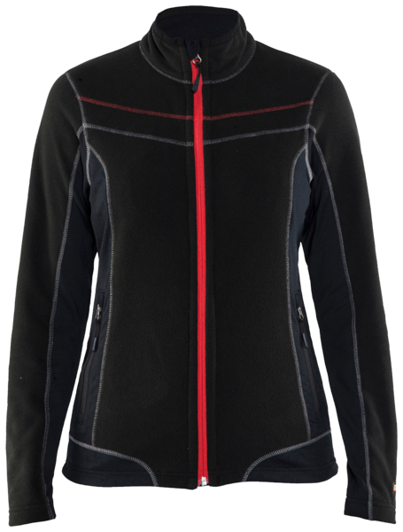 Naisten Fleece Blåkläder 492410109956 Musta/Punainen