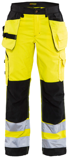 Housut Blåkläder naisten 715618113399 keltainen/musta