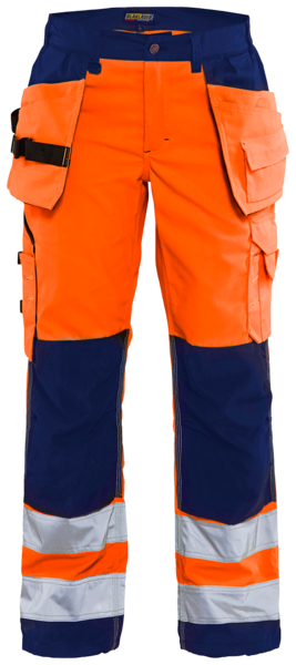 Housut Blåkläder naisten 715618115389 oranssi/sininen