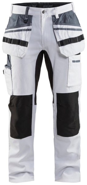 Maalarinhousut Blåkläder 191010001099 Stretch valkoinen/musta