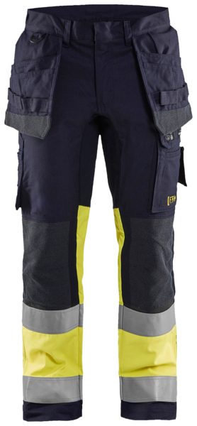 Housut Blåkläder 148715128933 tummansininen-keltainen
