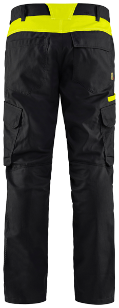 Housut Blåkläder 144418329933 musta/keltainen